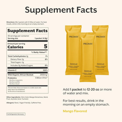 ProMix Nutrition Debloat Prebiotics & Probiotics