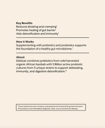 Debloat: Prebiotic + Probiotic